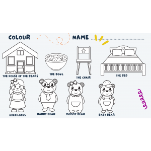 Goldilocks and the 3 bears vocabulary mat