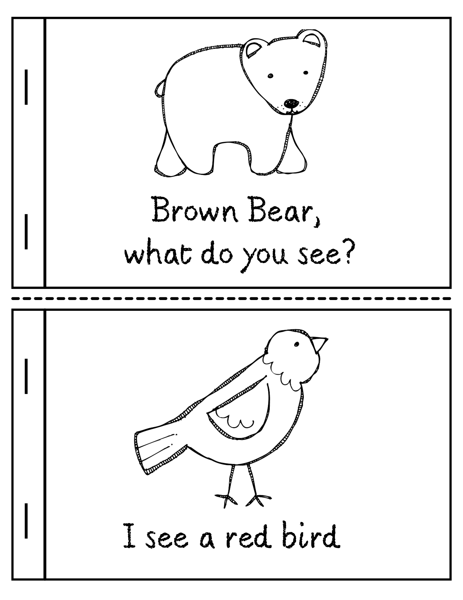 Brown bear mini-book