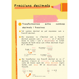 FRACCIONS DECIMALS