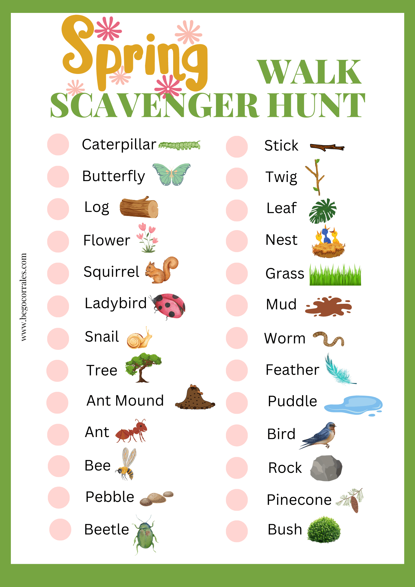 SPRING WALK SCAVENGER HUNT