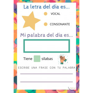 La letra y palabra del día.