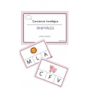 14 TARJETAS FONOLÓGICAS (ANIMALES)