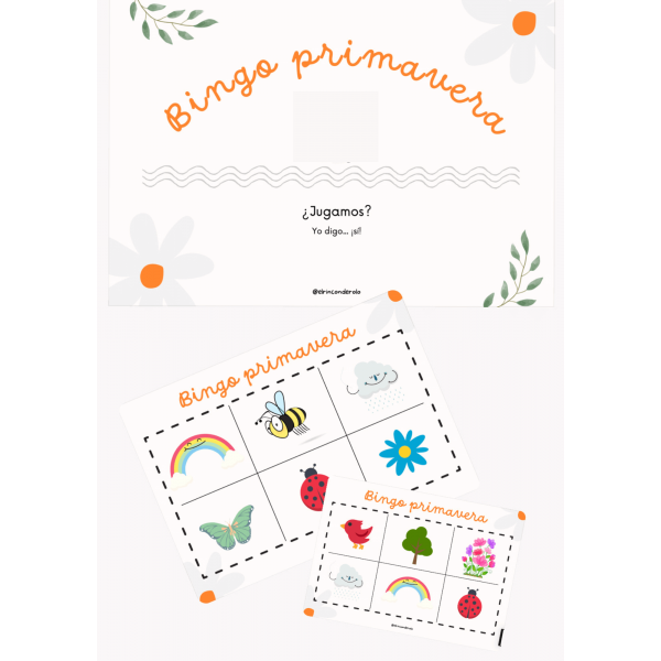 BINGO MATEMÁTICO DE PRIMAVERA