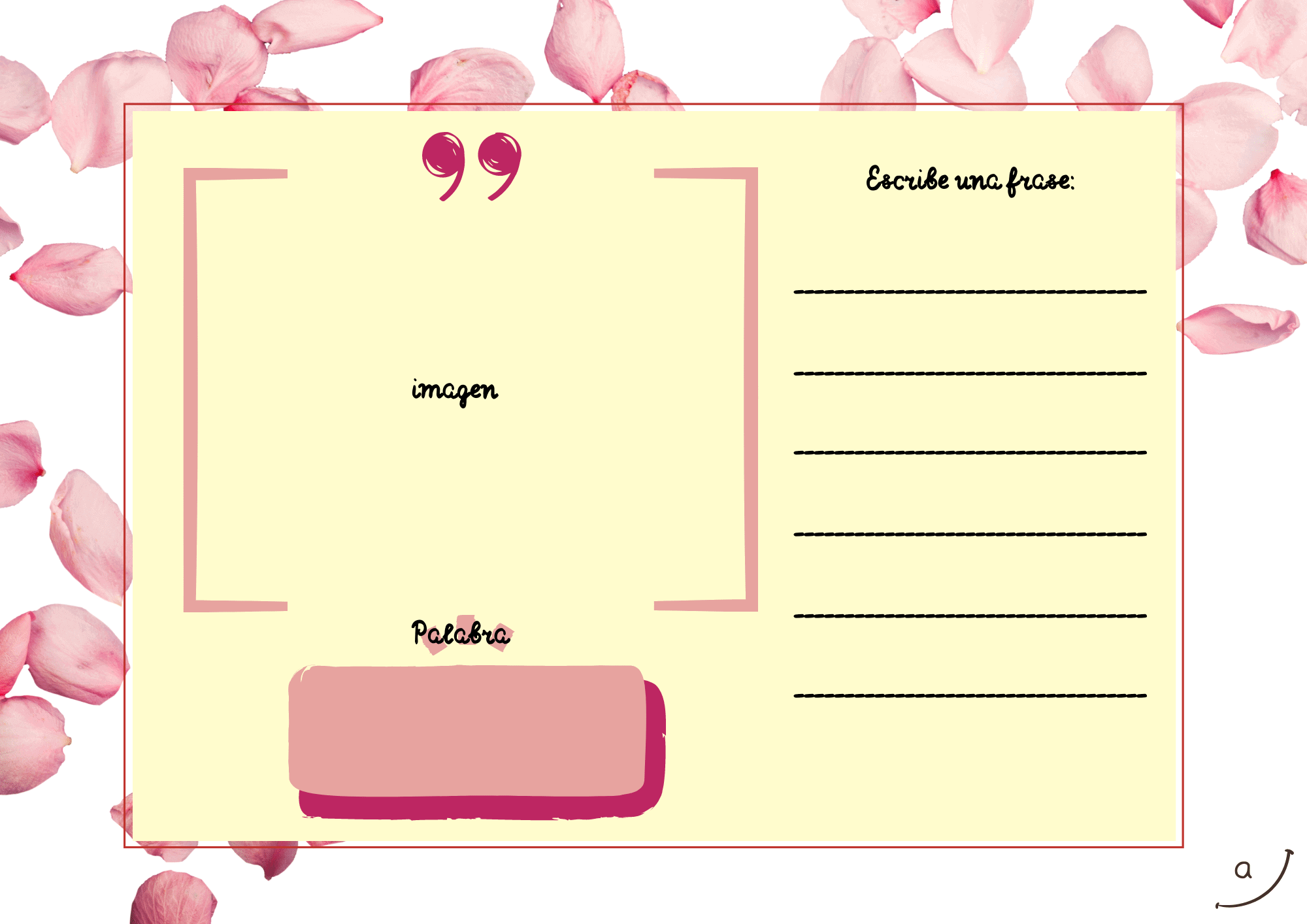Lámina palabra y frase