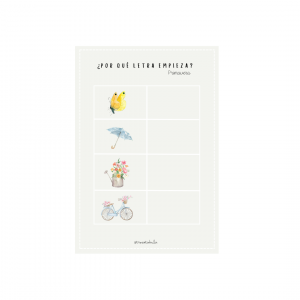 Material de conciencia fonológica de primavera