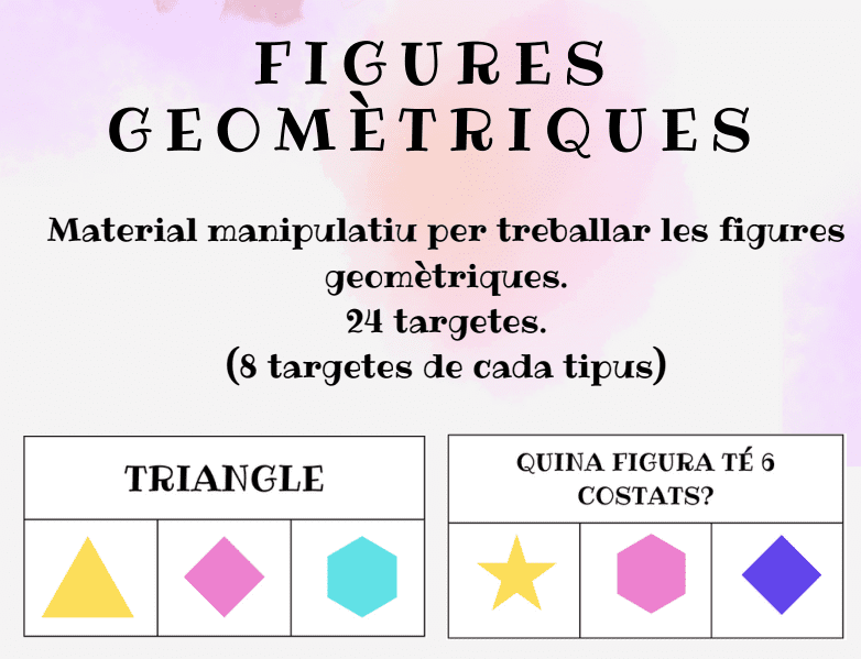 FIGURES GEOMÈTRIQUES. MATERIAL MANIPULATIU MATEMÀTIQUES.