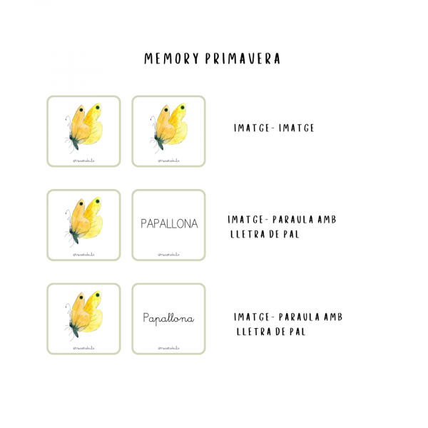 PACK DE JOCS DE PRIMAVERA: DÒMINO, MEMORY I DOBBLE