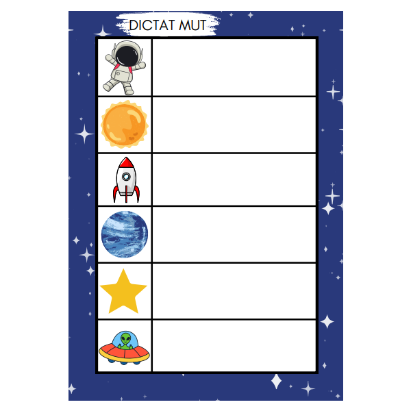 Dictat mut i vocabulari espacial