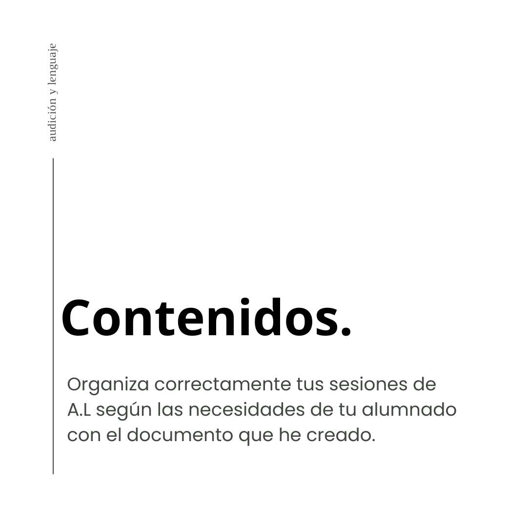 Contenidos Audición y lenguaje