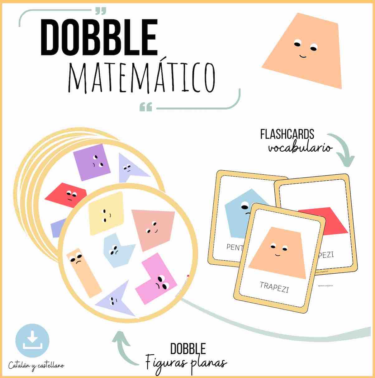 Dobble figuras planas_Ciclo superior_Cat/Cast