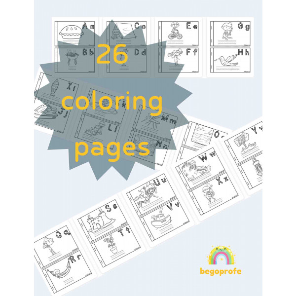 Summer Alphabet Mini Coloring Book