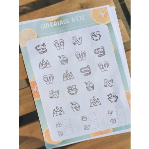 Colorea y cuenta (verano)