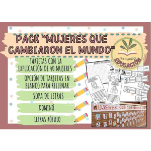 PACK 40 MUJERES QUE CAMBIARON EL MUNDO (ideal para trabajar un 8M)