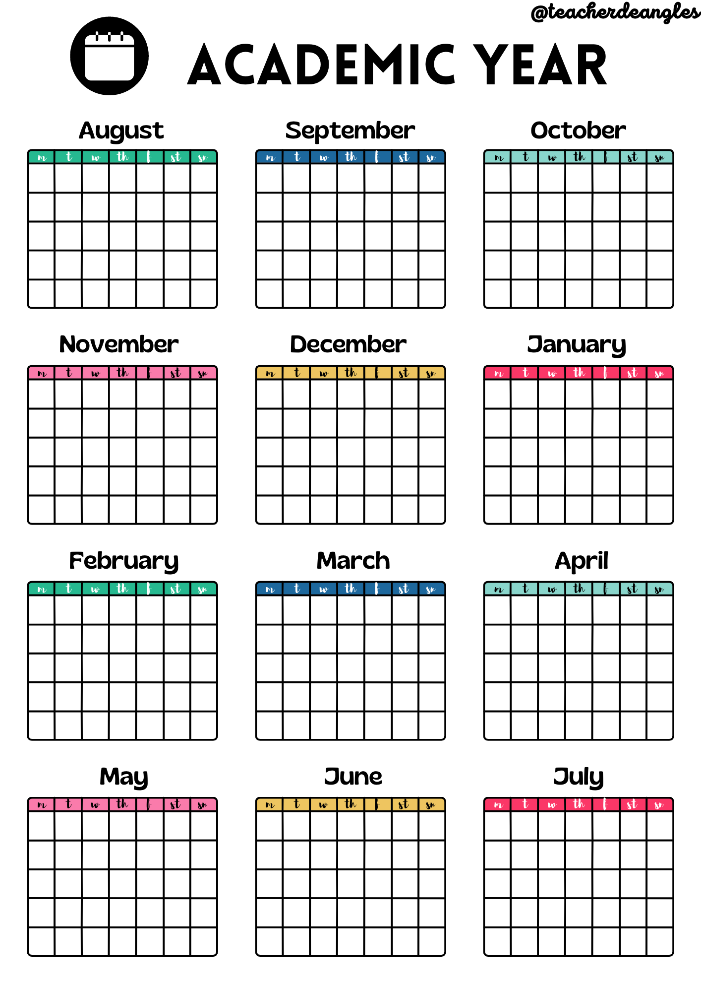 UNDATED LESSON PLANNER FOR SPECIALIST TEACHERS