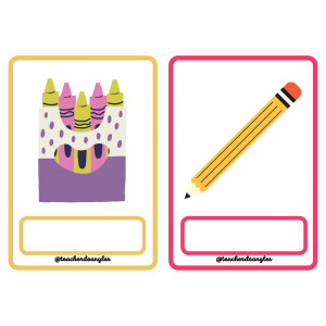 CLASSROOM OBJECTS LEARNING STATIONS PACK: FLASHCARDS AND CARD GAMES