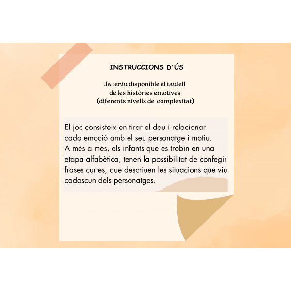 Joc matemàtic (taulell amb dau) de gestió emocional