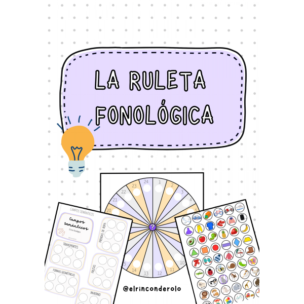 RULETA FONOLÓGICA: plantilla para ruleta + 13 campos semánticos
