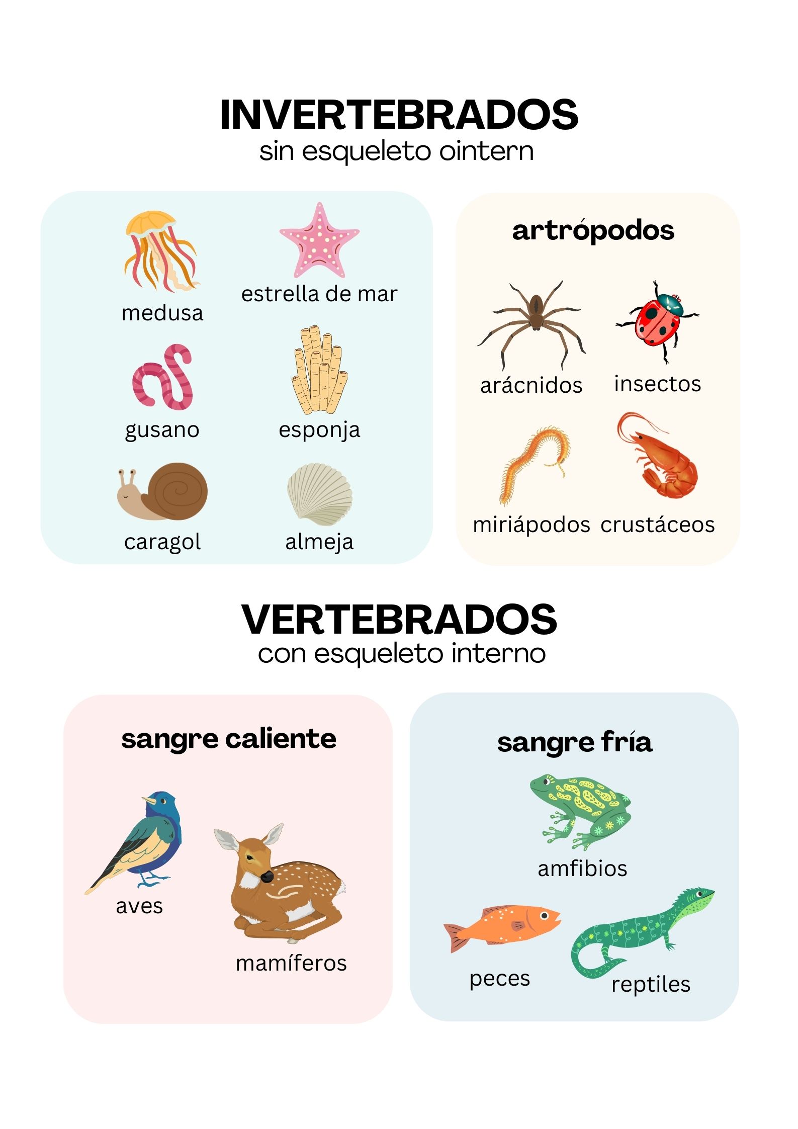 Animales - Póster minimalista