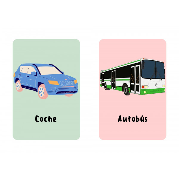 Transportes o vehículos - Tarjetas