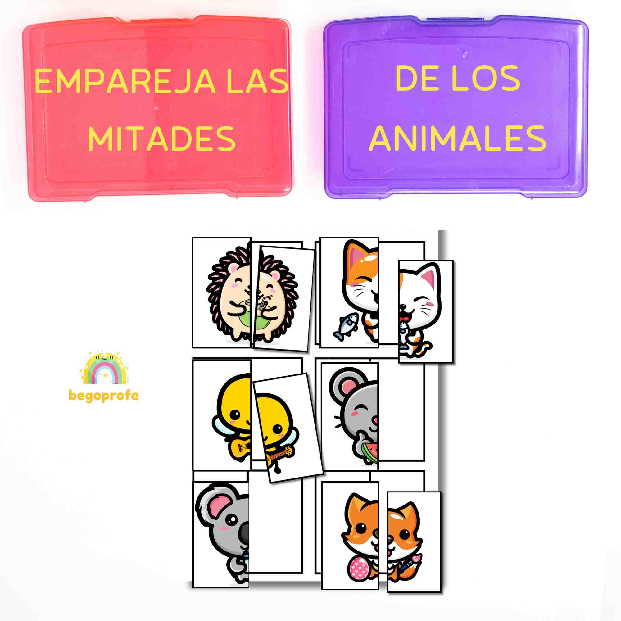EMPAREJAR LAS MITADES DE LOS ANIMALES