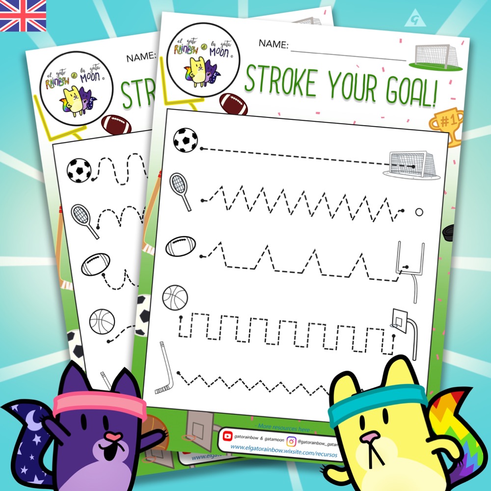 [INGLÉS] Grafomotricidad - Fichas de motricidad fina