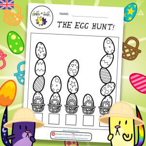 [ENGLISH] COLOR and COUNT EASTER EGGS - COLOREA y CUENTA los HUEVOS de PASCUA