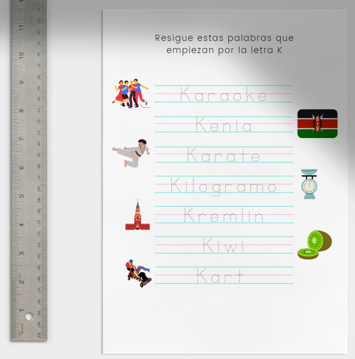 Libro de caligrafía ilustrado