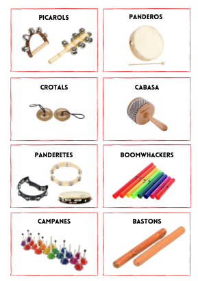 Etiquetes material de música