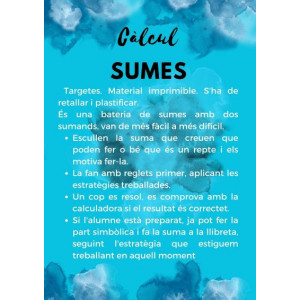 Targetes amb sumes