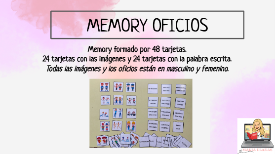 MEMORY OFICIOS. LENGUA CASTELLANA