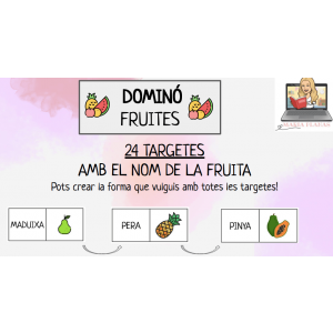 DOMINÓ FRUITES. LLENGUA CATALANA.