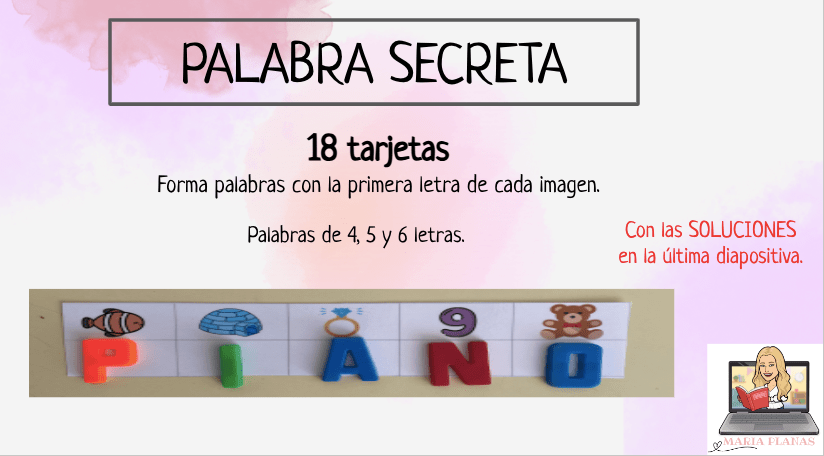 PALABRA SECRETA. PALABRA OCULTA. LENGUA CASTELLANA