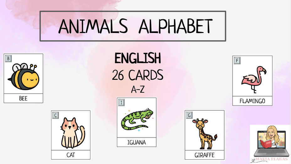 ABECEDARIO INGLÉS ANIMALES. ANIMAL ALPHABET.