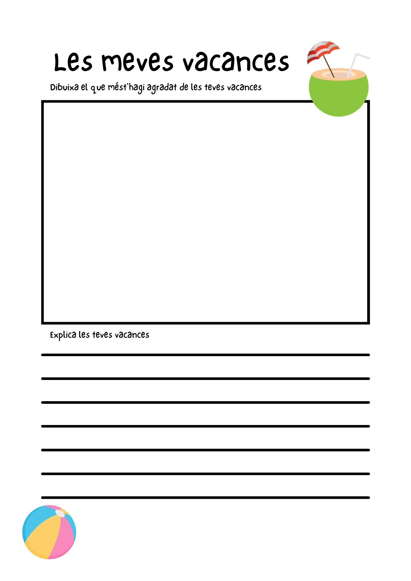 Fitxa: les meves vacances