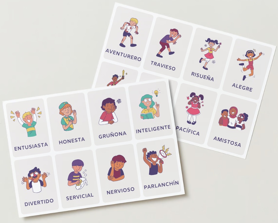 Tarjetas: Adjetivos de personalidad