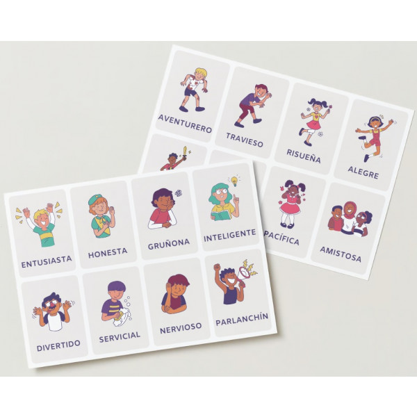 Tarjetas: Adjetivos de personalidad