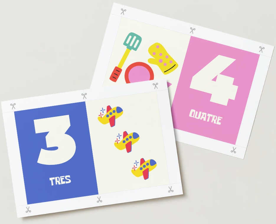 Fes parelles: Targetes de l'1 al 9