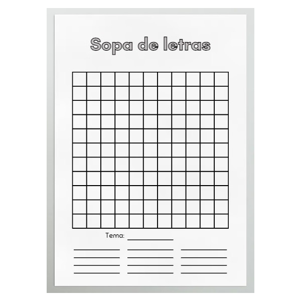 Plantilla: Sopa de Letras