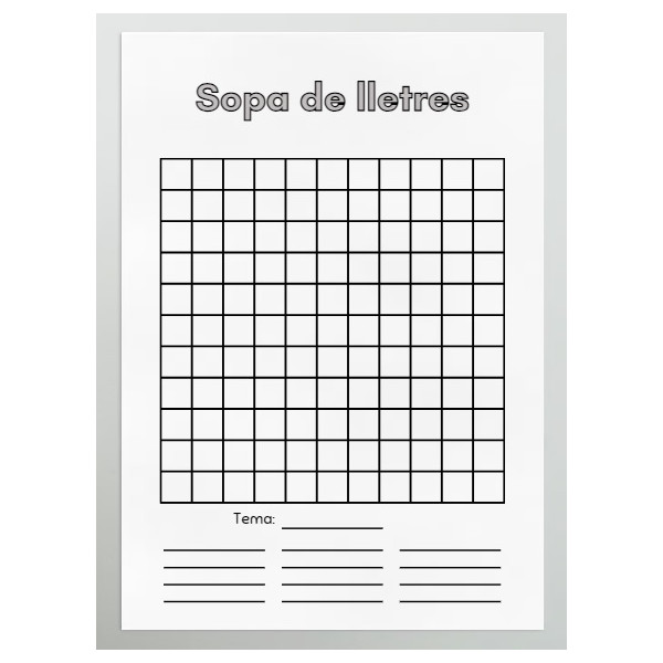 Plantilla: Sopa de Lletres