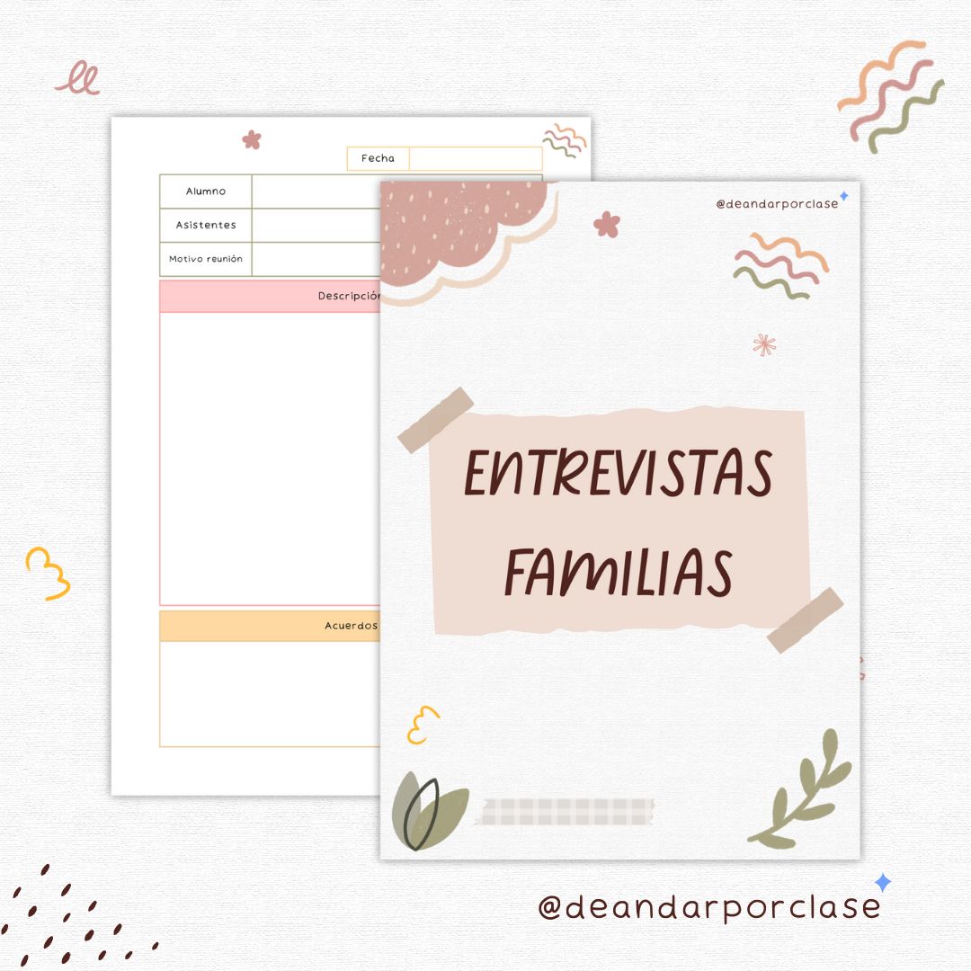 Cuaderno para entrevistas con familias