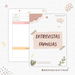 Cuaderno para entrevistas con familias