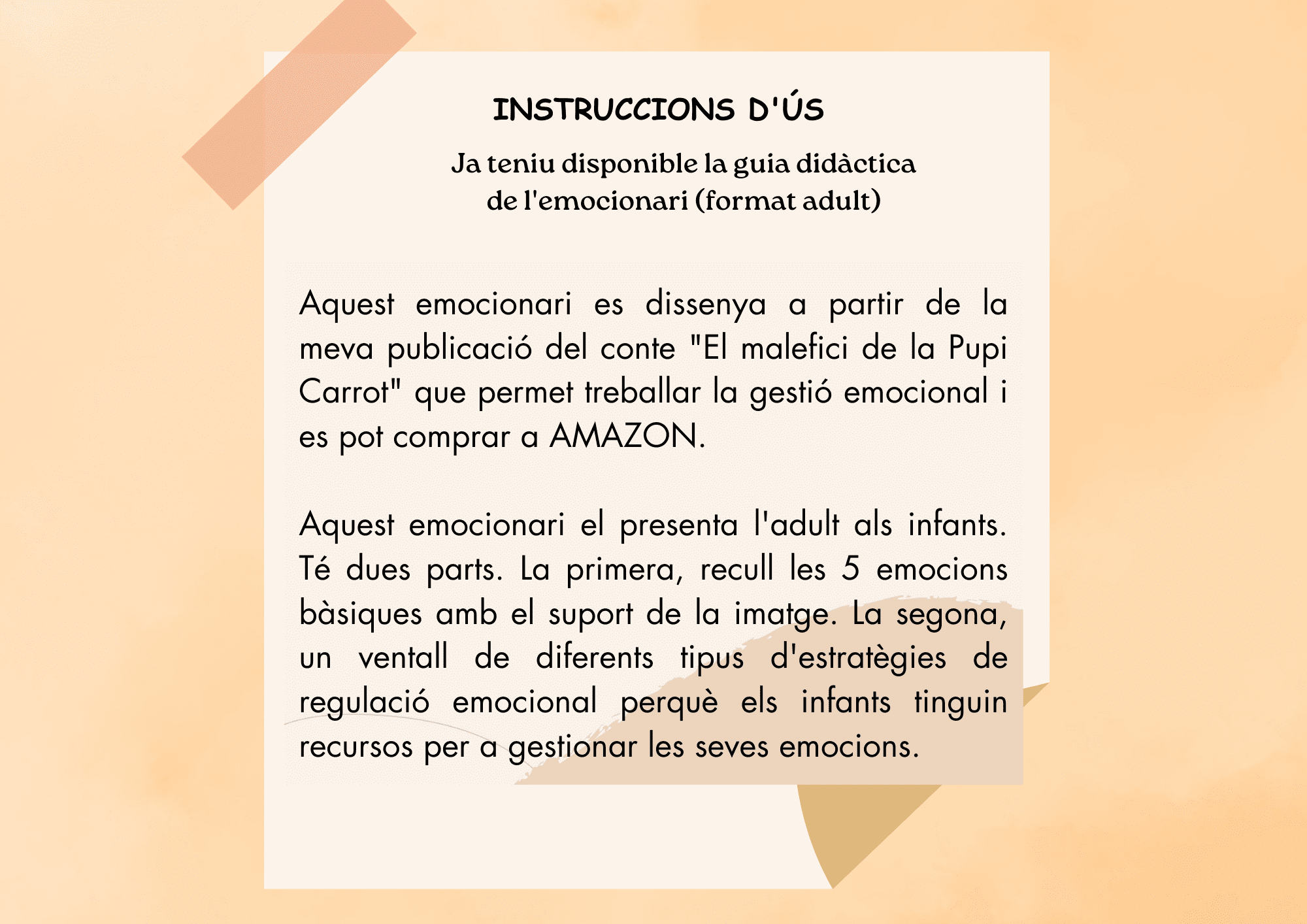 Emocionari.Format adult. Gestió emocional