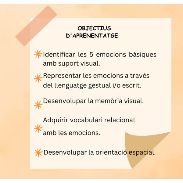 Memory de les 5 emocions bàsiques (ira,alegria, por, tristesa i sorpresa)