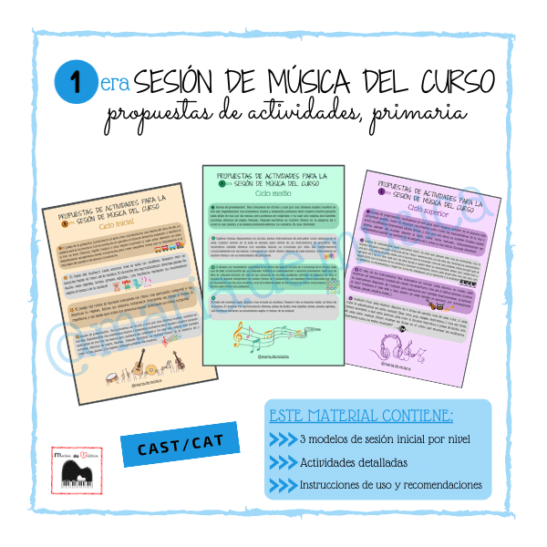 Actividades primera sesión de música del curso