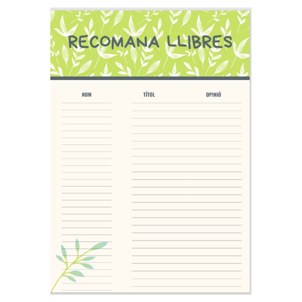 Recomanem llibres