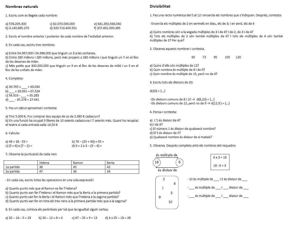 Dossier d'activitats matemàtiques (més de 100!)