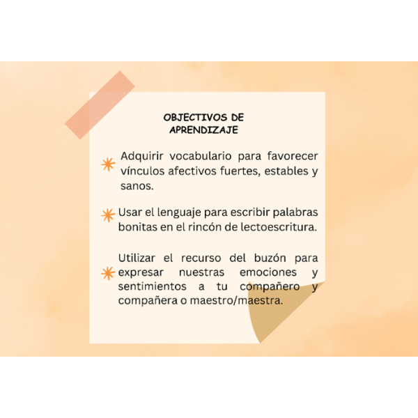 Conjunto de palabras bonitas. Gestión emocional.
