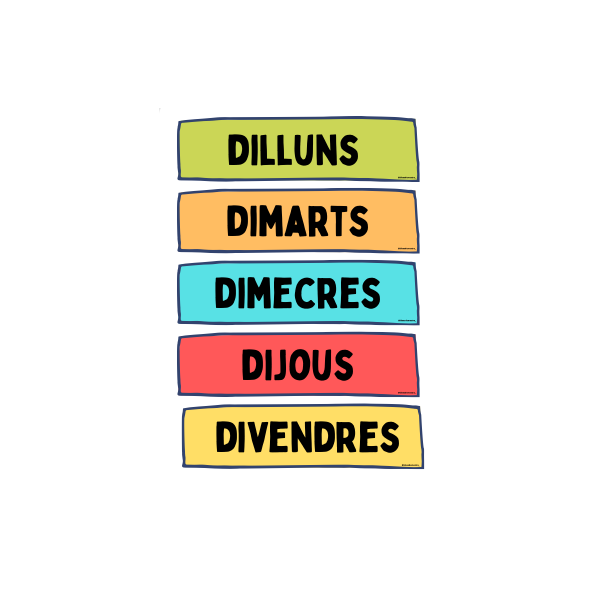 ELS DIES DE LA SETMANA I ELS MESOS DE L'ANY