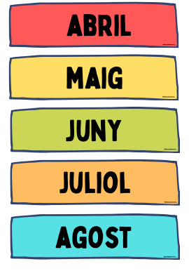 ELS DIES DE LA SETMANA I ELS MESOS DE L'ANY