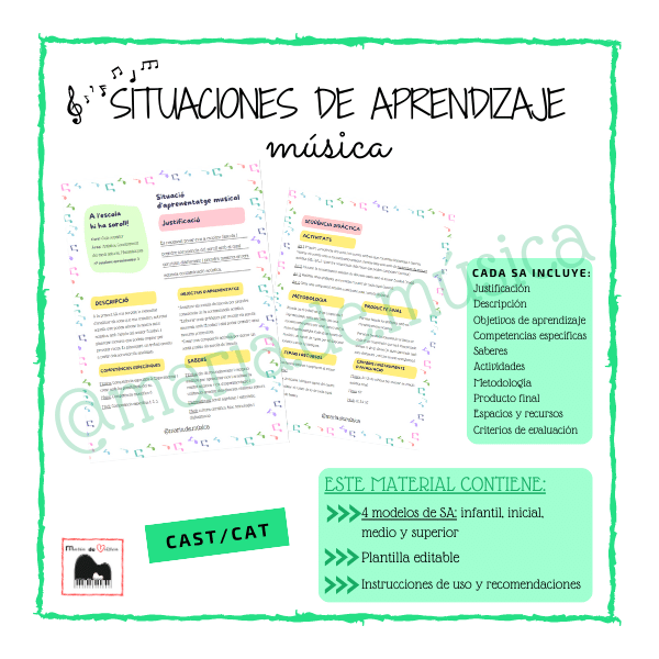 Situaciones de aprendizaje musicales